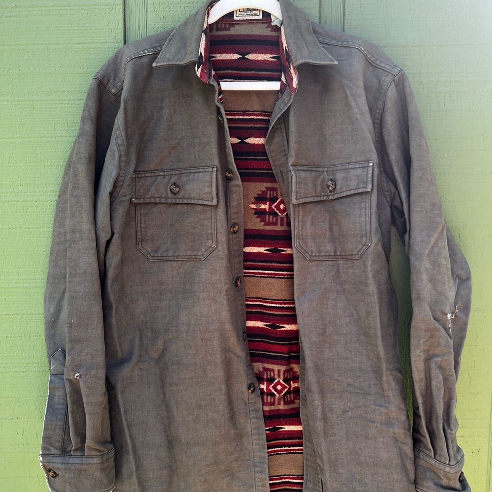 Vintage Men's Jacket with Patterned Lining